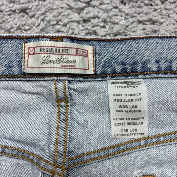 Vintage Levis Mens 36 Light Wash Regular Fit Baggy Cotton Work Utility Casual - Picture 2 of 4